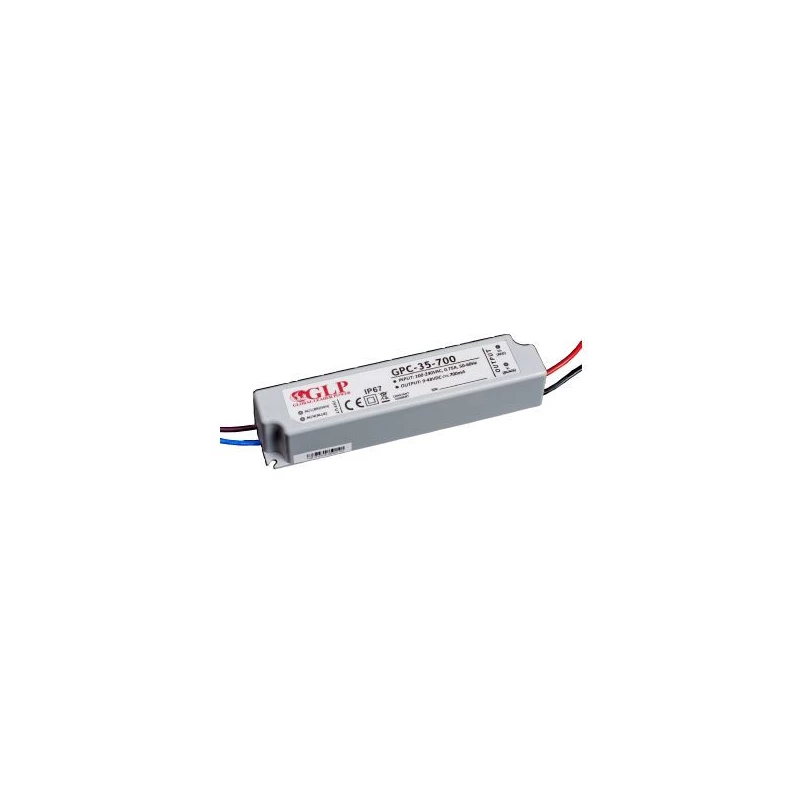 GPC-35-1400 stroomgestuurde ledvoeding - 1400 milliampère - 9 tot 24 volt - 33,6 watt - WBNet