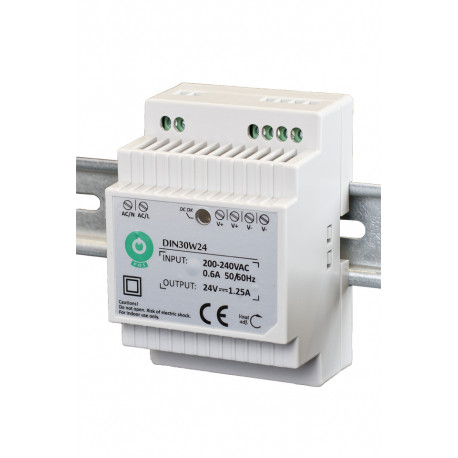 DIN30W24 din-railvoeding - 24 volt - 1,25 ampère - 30 watt