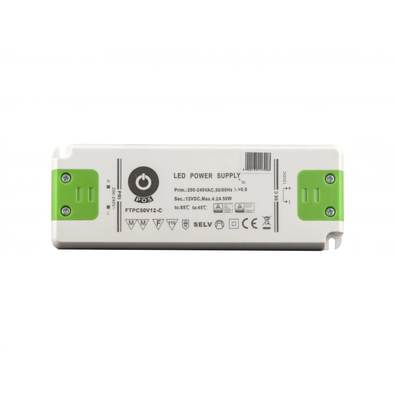 FTPC50V12-C spanningsgestuurde ledvoeding - 12 volt - 4,2 ampère - 50,4 watt - WBNet