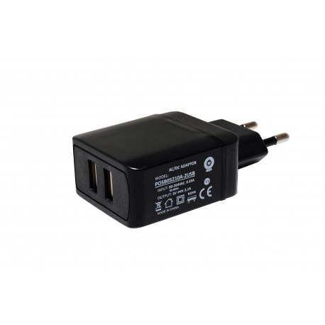 POSB05210A-2USB usb-lader - 5 volt - 2,1 ampère - 10,5 watt