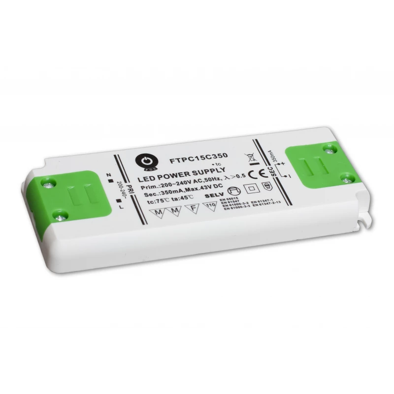 FTPC15C350 stroomgestuurde ledvoeding - 350 milliampère - 30 tot 43 volt - 15,05 watt - WBNet
