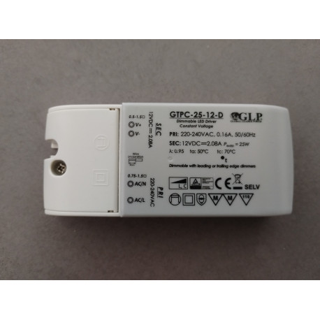 Retourdeal: GTPC-25-12-D triac-dimbare ledvoeding - zo goed als nieuw