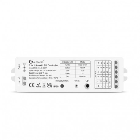 GL-C-001P ledcontroller - 5-in-1 - Zigbee 3.0 en 2,4 GHz RF
