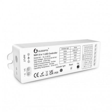 GL-C-001W ledcontroller - 5-in-1 - wifi en 2,4 GHz RF