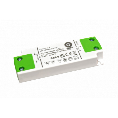FTPC15V12-E spanningsgestuurde ledvoeding - 12 volt - 1,25 ampère - 15 watt