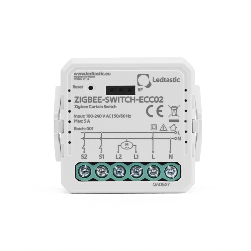 Ledtastic ZIGBEESWITCHECC02 Smart Roller Shutter Switch Zigbee 3.0