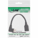 17159L DisplayPort Extension Cable with Angled Plug - 0.15 Metre - DisplayPort 1.4 - Black