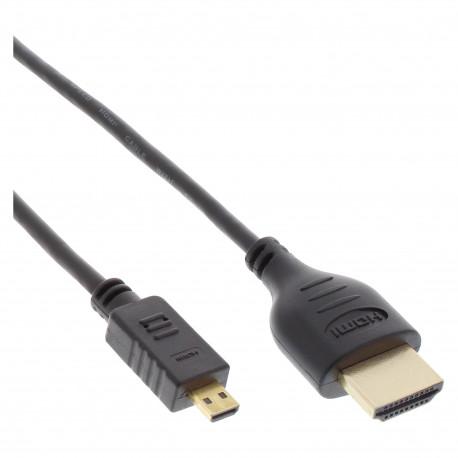 17555D HDMI-naar-Micro-HDMI-kabel - 0,5 meter - HDMI 2.0b - zwart