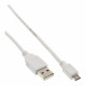 31705W USB-Type-A-naar-USB-Micro-B-kabel - 0,5 meter - USB 2.0 - wit