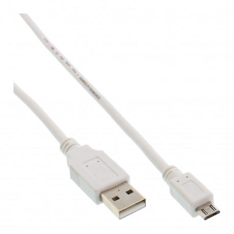 31705W USB-Type-A-naar-USB-Micro-B-kabel - 0,5 meter - USB 2.0 - wit