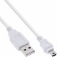 31805W USB-Type-A-naar-USB-Mini-B-kabel - 0,5 meter - USB 2.0 - wit