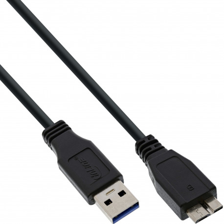 35420 USB-Type-A-naar-USB-Micro-B-kabel - 2 meter - USB 3.2 Gen 1 - zwart