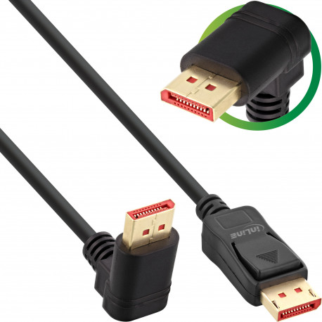 17152O DisplayPort-kabel met haakse stekker - 2 meter - DisplayPort 1.4 - zwart