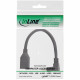 17159U DisplayPort-verlengkabel met haakse stekker - 0,15 meter - DisplayPort 1.4 - zwart