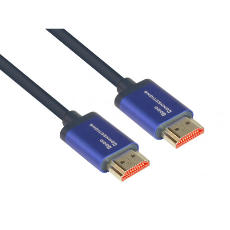 4521-SF020B flexibele HDMI-kabel - 2 meter - HDMI 2.1 - donkerblauw