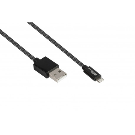 2510-AL005S USB Type-A to Lightning Cable - 0.5 Metre - USB 2.0 - Black