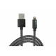 2510-AL005S USB-Type-A-naar-Lightning-kabel - 0,5 meter - USB 2.0 - zwart