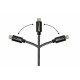 2510-AL005S USB-Type-A-naar-Lightning-kabel - 0,5 meter - USB 2.0 - zwart