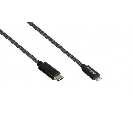 2510-CL005S USB-Type-C-naar-Lightning-kabel - 0,5 meter - USB 2.0 - zwart